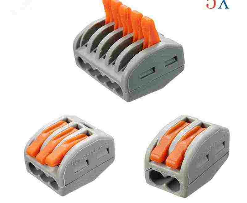 offertehitech-5Pcs 2/3/5 Pin Riutilizabile Leva a Molla Morsetto Terminale Cavo Filo Connettore