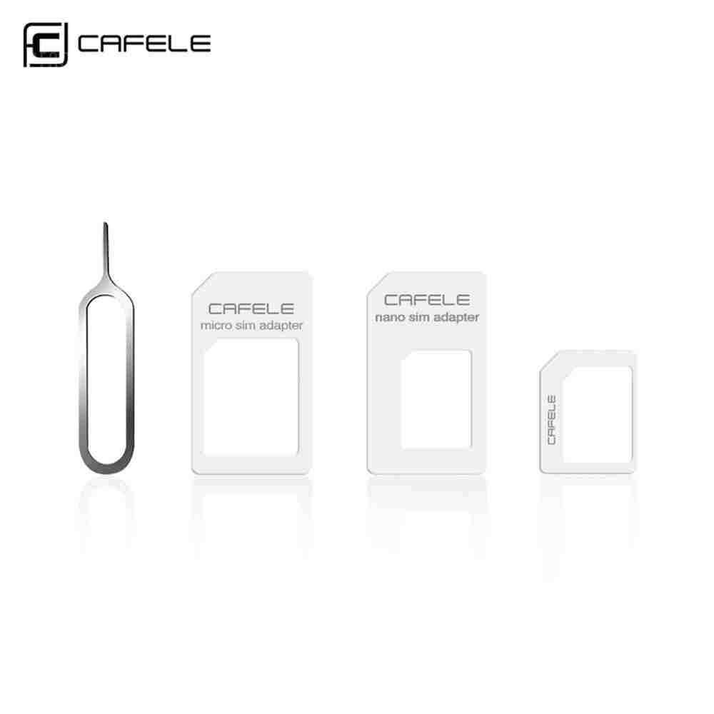 offertehitech-CAFELE 4 in 1 SIM Card Adapter Micro + Double Nano + Needle