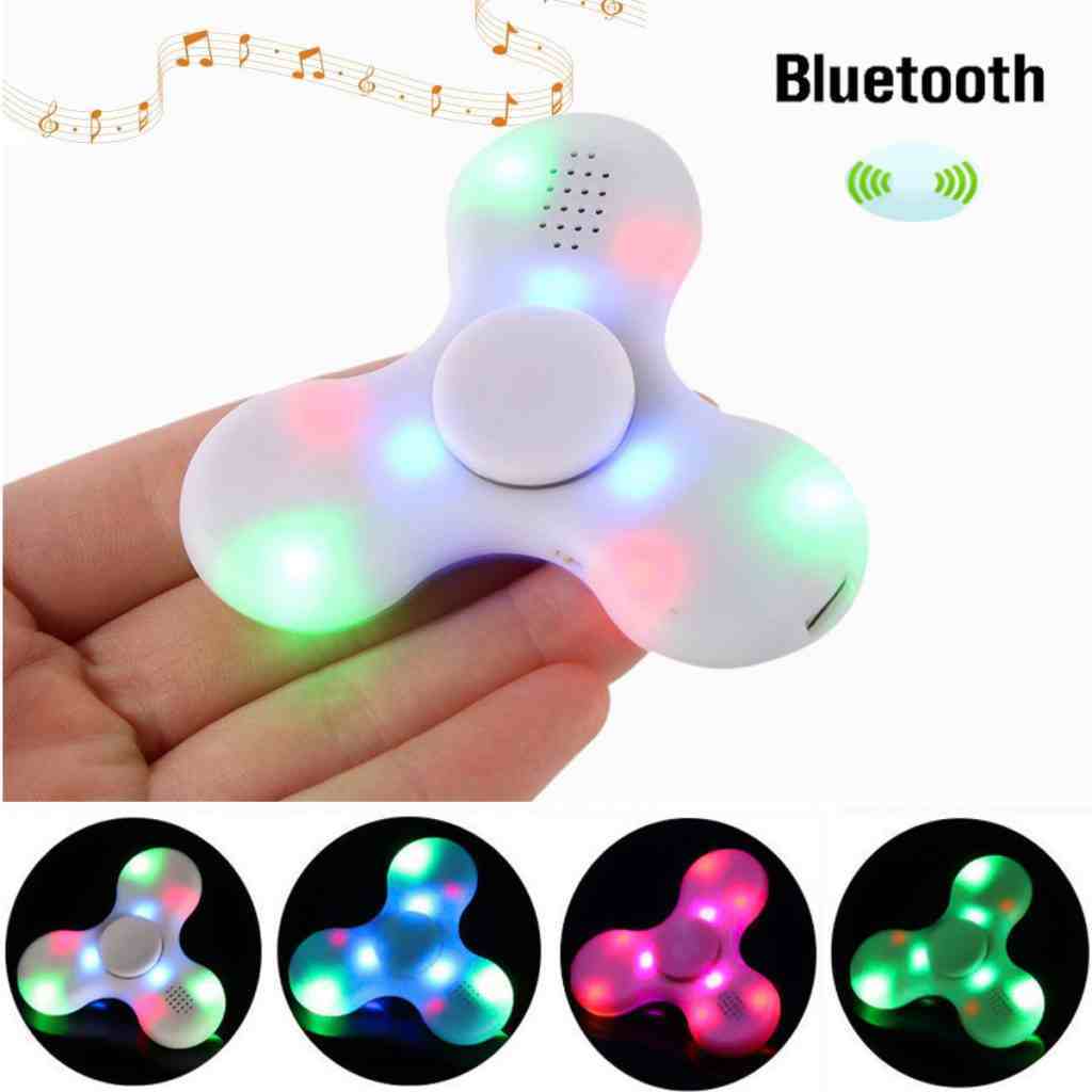 offertehitech-ECUBEE Bluetooth Hand Spinner Chargeable Music LED Fidget Spinner Finger Focus Reduce Stress Gadget