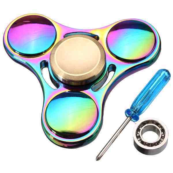 offertehitech-ECUBEE Colorful Fidget Spinner Tri-Spinner Hand Spinner Reduce Stress Gadget