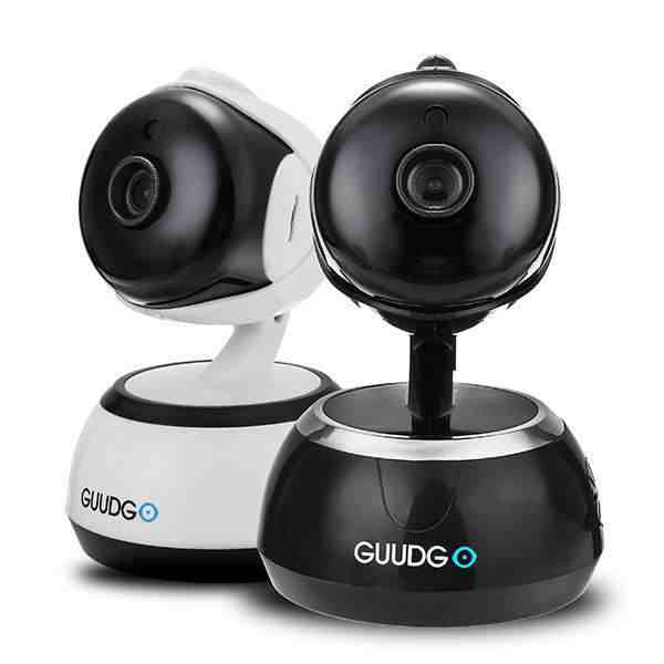 offertehitech-GUUDGO GD-SC02 720P Wifi IP Telecamera Pan&Tilt IR-Cut Versione Notturno Bi-direzione Audio Allarme Rilevazione di Movimento