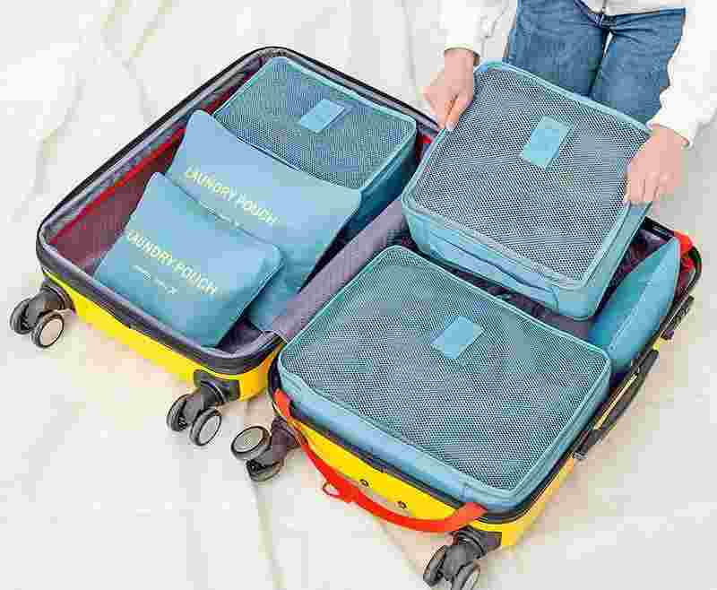 offertehitech-Honana HN-TB8 6Pcs Sacchetti Impermeabili di Viaggio di Immagazzinaggio di Imballaggio del Cubo di Vestiti Sacchetto di Deposito Organizzatore