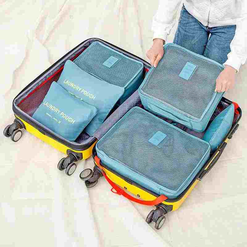 offertehitech-Honana HN-TB8 6Pcs Sacchetti Impermeabili di Viaggio di Immagazzinaggio di Imballaggio del Cubo di Vestiti Sacchetto di Deposito Organizzatore