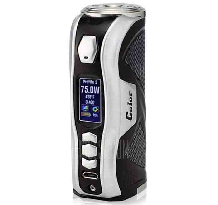 offertehitech-Original Hcigar VT75 Box Mod with 1 - 75W - BLACK + SILVER