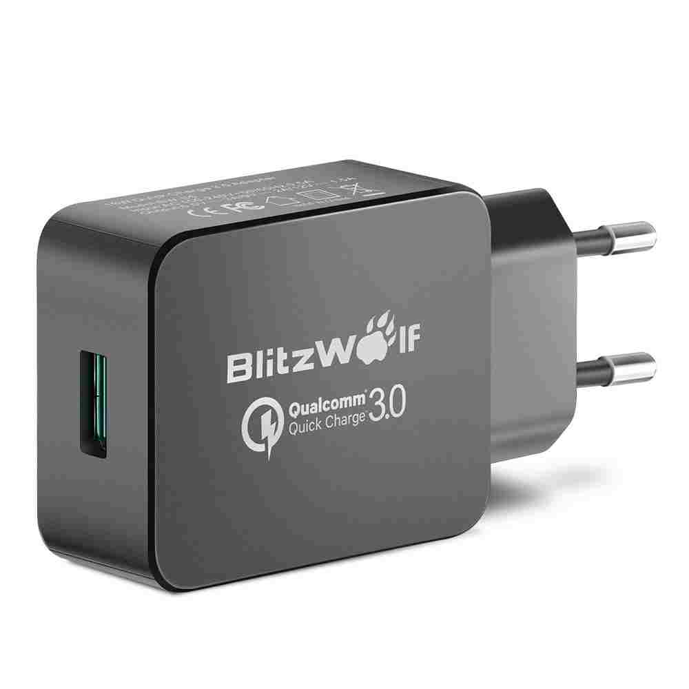 offertehitech-[Qualcomm Certificata]BlitzWolf®BW-S5 ​​QC3.0 Caricatore 18W USB Adattatore EU con Tecnologia Power3S