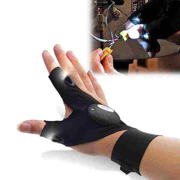 offertehitech-ZANLURE Multifunzione EDC TORCIA Guanto Fingerless LED Riparazione Flashlight Survival Outdoor Rescue Tool