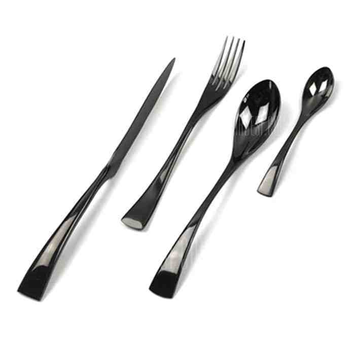 offertehitech-gearbest-4PCS Parabolic Shaped Cutlery Stainless Steel Flatware
