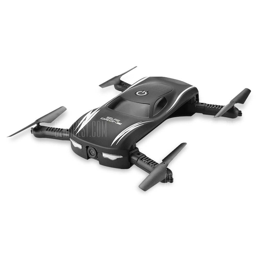 offertehitech-185 Mini Foldable RC Pocket Selfie Drone - BNF - BLACK