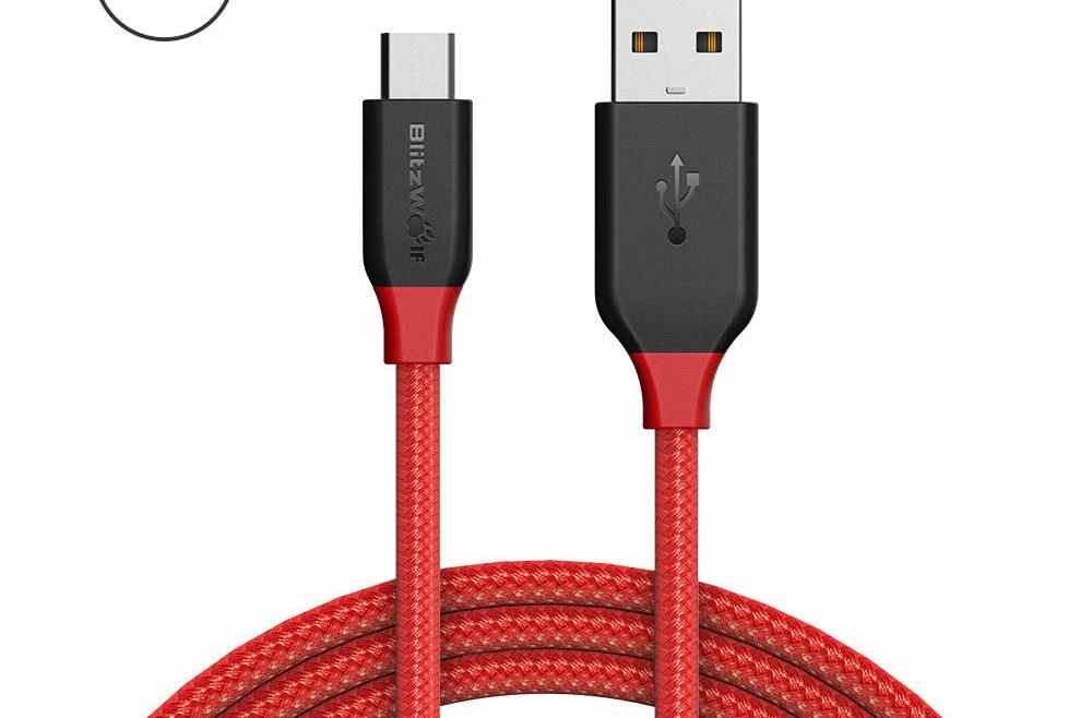 offertehitech-BlitzWolf® Ampcore BW-MC5 2.4A Micro USB Cavo Intrecciato per Data 6ft/1.8m Samsung S7 Redmi Note 4