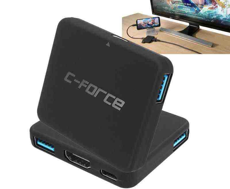 offertehitech-C-FORCE CF003 Type-C a Type-C USB 3.1 4K HDMI Hub Docking USB per Nintendo Switch per Samsung S8