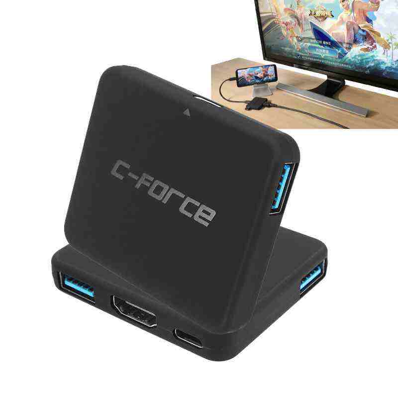 offertehitech-C-FORCE CF003 Type-C a Type-C USB 3.1 4K HDMI Hub Docking USB per Nintendo Switch per Samsung S8