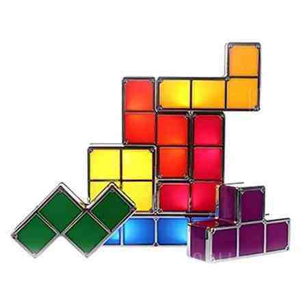 offertehitech-DIY Stackable Block Puzzle Tetris LED USB Table Night Lamp