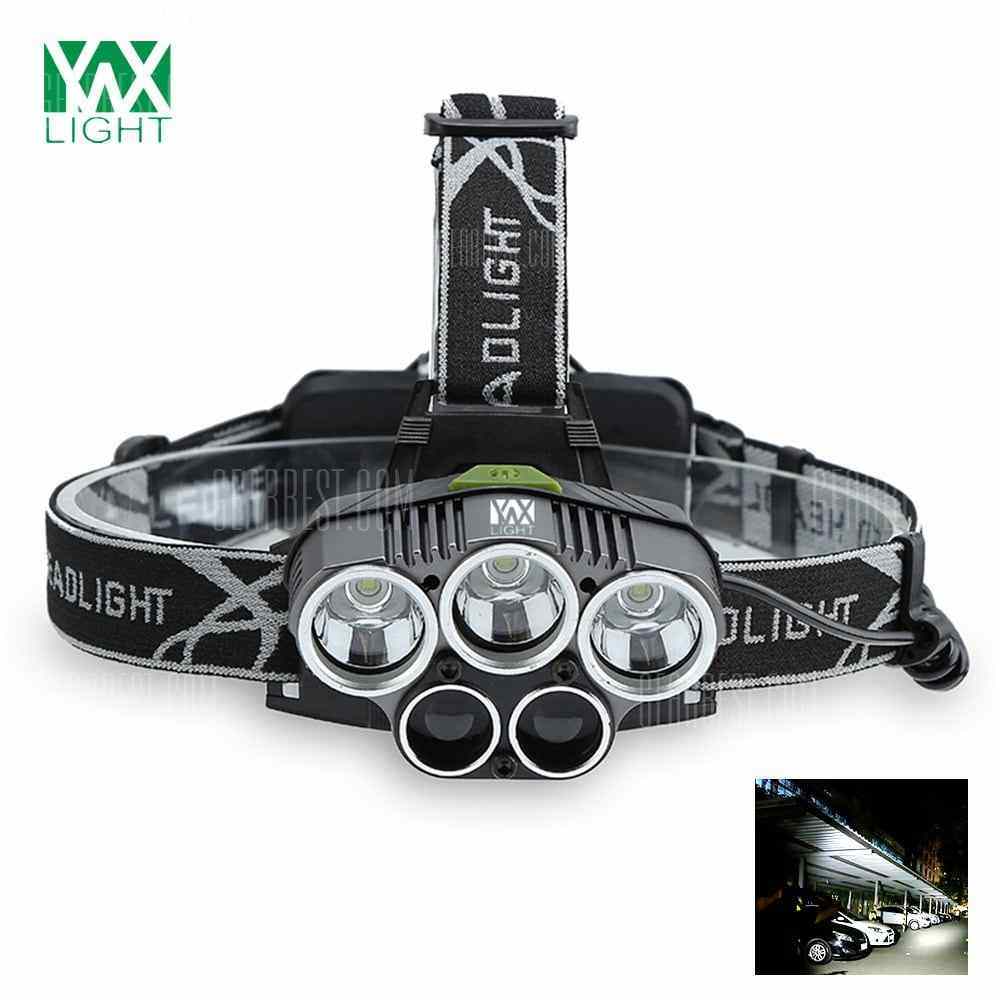 offertehitech-YWXLight LED Headlamp 5000 Lumen Brightness 5 Light Waterproof for Camping Travel Walking