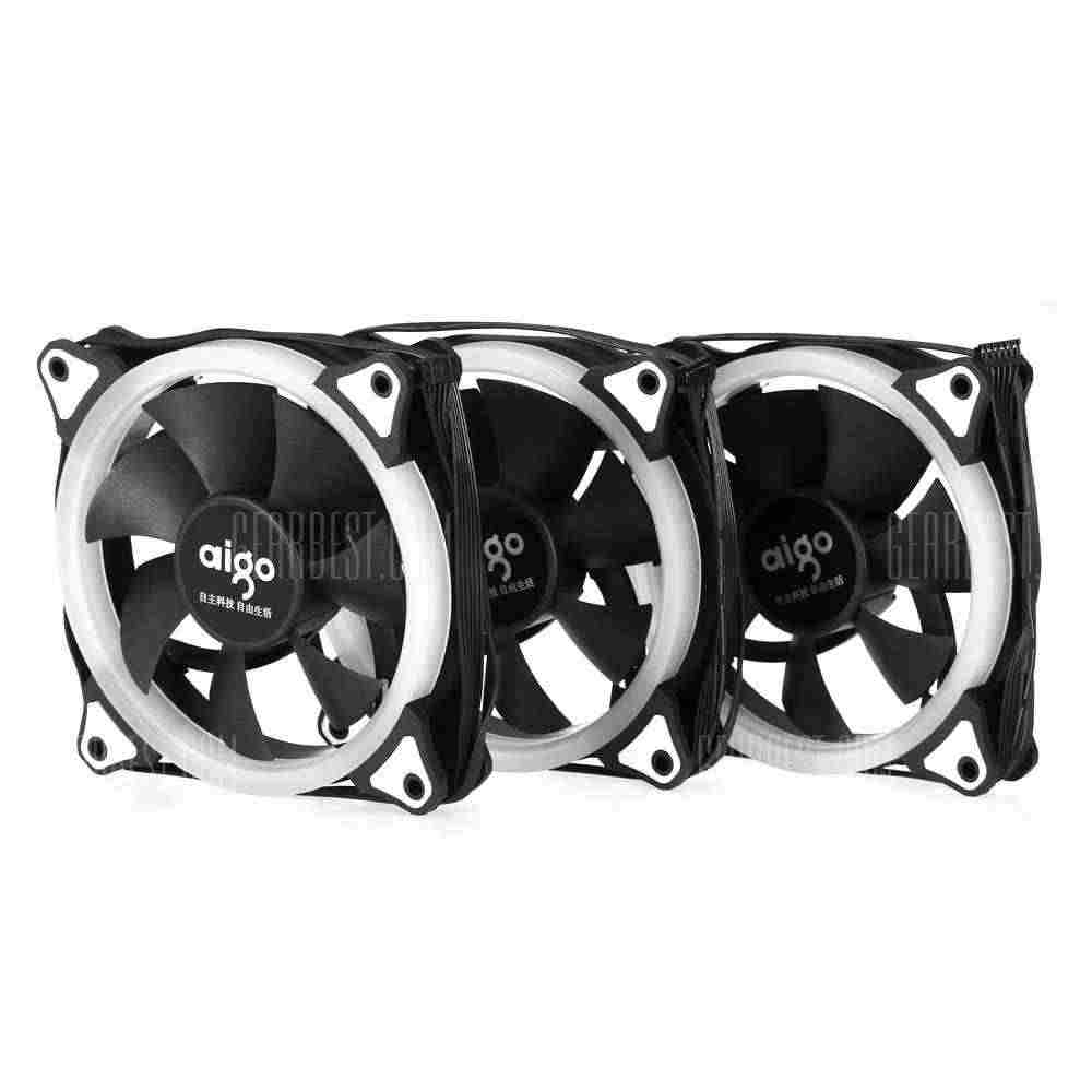 offertehitech-gearbest-Aigo 3PCS RGB LED APP Control Fan 120mm 6 Pin for Computer