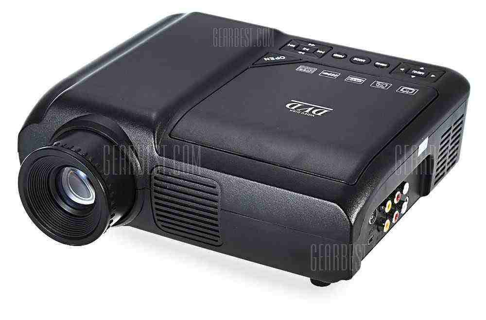 offertehitech-gearbest-EPL007 Portable LCD Projector DVD Player Multimedia Home Theater 60 Lumens 320 x 240 Native Resolution