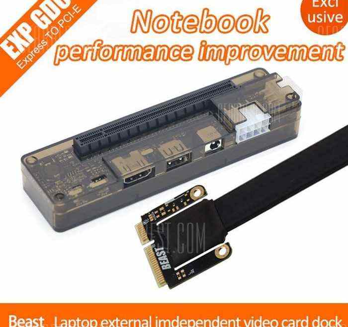 offertehitech-gearbest-EXP GDC Beast Laptop External Independent Video Card Dock + Mini PCI-E Cable for Apple / DELL / HP / Lenovo / Asus / Hasee