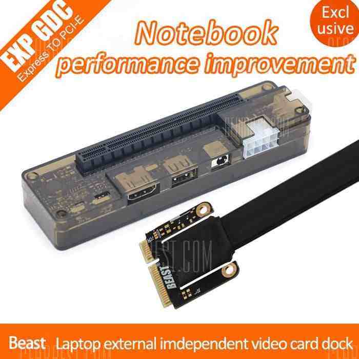 offertehitech-gearbest-EXP GDC Beast Laptop External Independent Video Card Dock + Mini PCI-E Cable for Apple / DELL / HP / Lenovo / Asus / Hasee