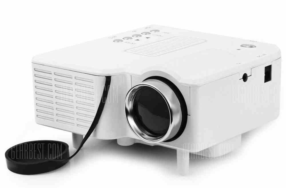 offertehitech-gearbest-UC - 40 400 Lumens Two Colors Portable Home Mini LED Projector Support AV/SD/VGA/HDMI