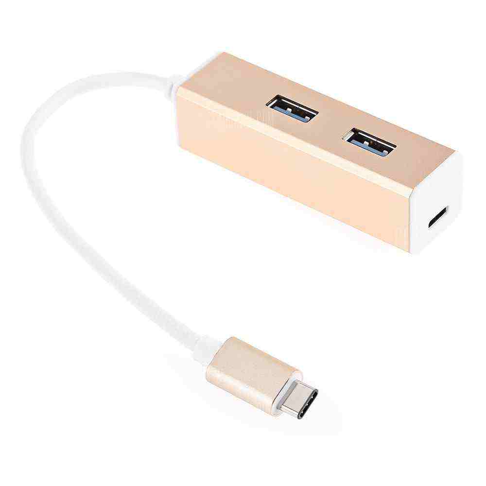 offertehitech-gearbest-USB 3.0 Male to 2 Ports USB 3.0 USB-C Female Hub Adapter