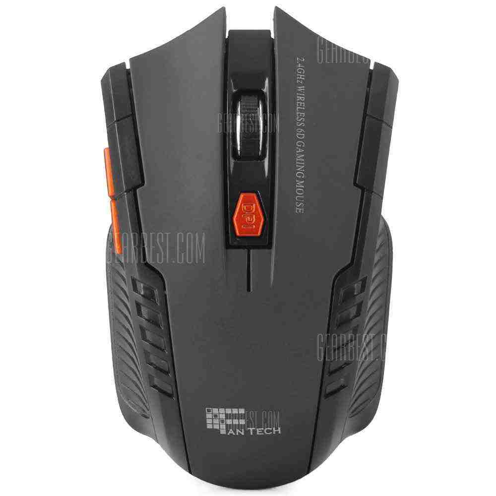 offertehitech-gearbest-W4 2.4G 6 Buttons 2400DPI Wireless Gaming Optical Mouse with Receiver for Desktop Laptop