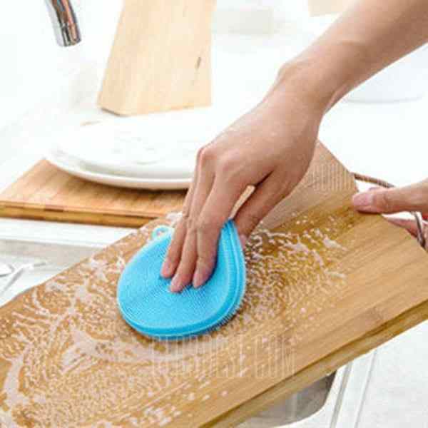 offertehitech-1PC Multi-purpose Antibacterial Sponge Dish Brush Cleaning Pad - BLUE