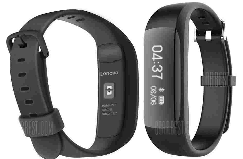 offertehitech-Lenovo HW01 Smart Wristband - BLACK