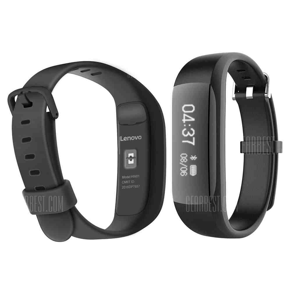 offertehitech-Lenovo HW01 Smart Wristband - BLACK