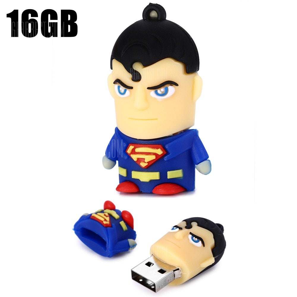offertehitech-gearbest-16GB Superman USB 2.0 Stick / Flash Memory Drive