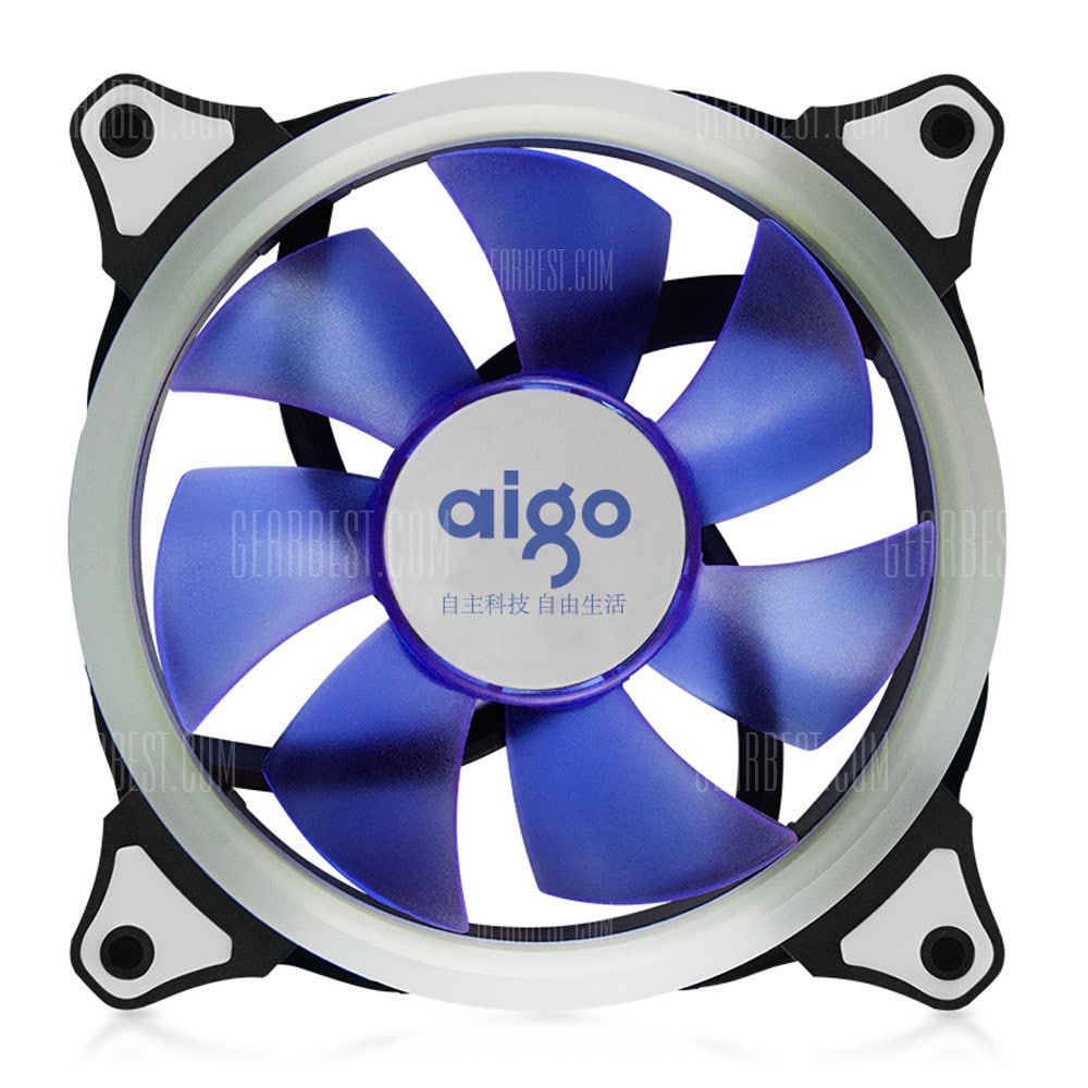 offertehitech-gearbest-Aigo 12CM Computer Case Cooler with LED Light for PC