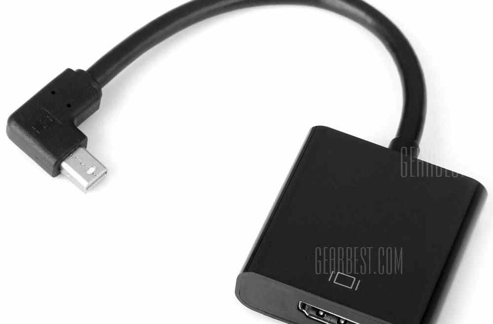 offertehitech-gearbest-CY DP - 066 - RI Right Angle 90 Degree DisplayPort DP Male to HDMI Female Cable