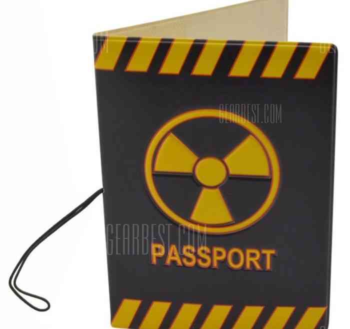 offertehitech-gearbest-Danger Mark Pattern Passport Cover Holder Case