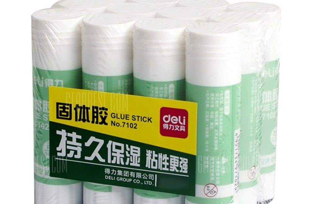 offertehitech-gearbest-Deli 12PCS Solid Glue Stick Nontoxic PVA