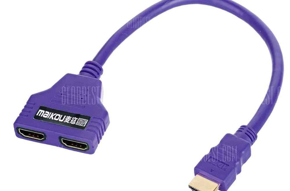 offertehitech-gearbest-Maikou 30cm 1 Male to 2 Female HDMI Extendable Cable