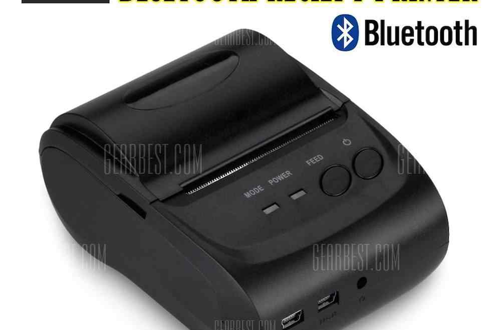 offertehitech-gearbest-Portable Bluetooth Wireless 58mm Thermal Dot Receipt Printer