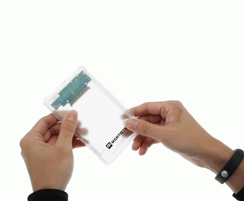 offertehitech-MantisTek® Mbox2.5 Custodia Trasparente di Disco Rigido SATA USB 3.0 Alloggiamento Esterno per HDD SSD da 2