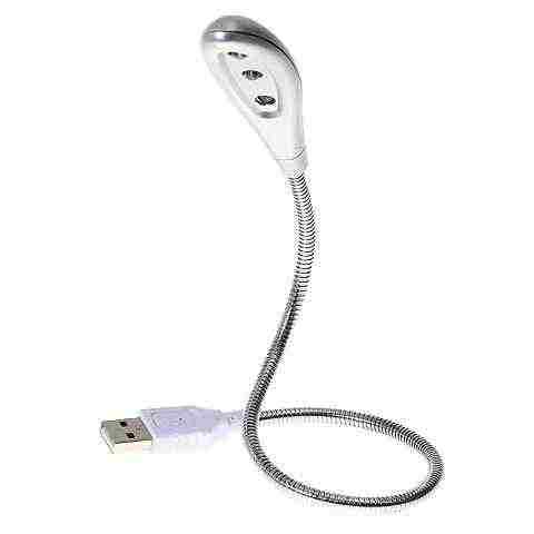 offertehitech-New Flexible USB 3 LED Light Lamp for Laptop Notebook PC - Silvery