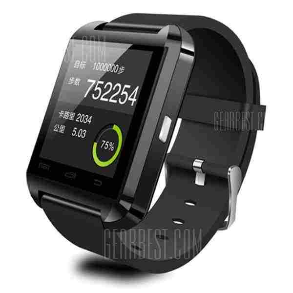 offertehitech-U8 Smartwatch Watch - BLACK