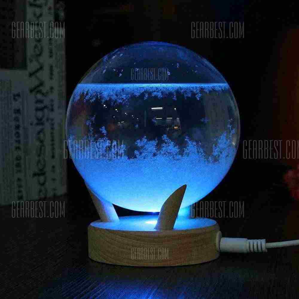 offertehitech-USB LED Weather Forecast Storm Glass Crystal Wishing Ball - TRANSPARENT