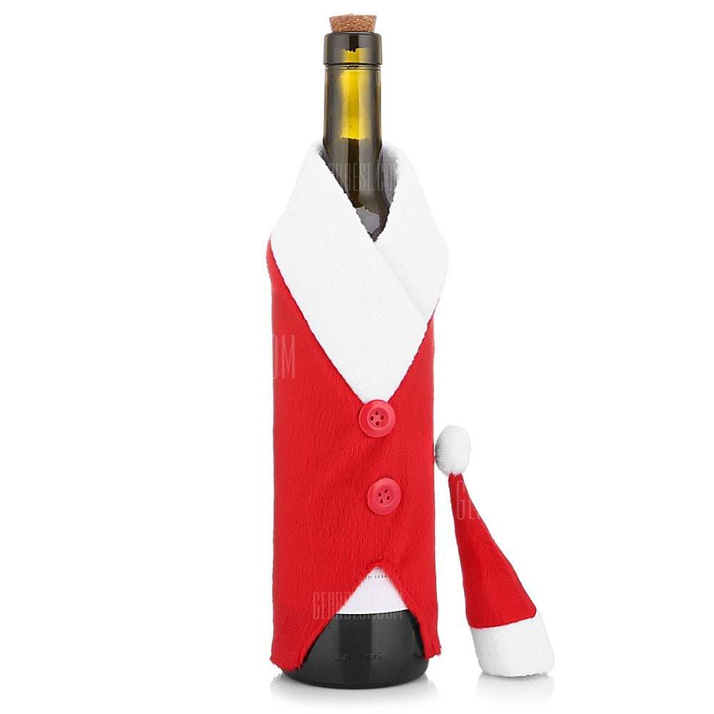 offertehitech-Yeduo Christmas Red Wine Bottle Bag Cover Bags Dinner Table Home Decoration - RED