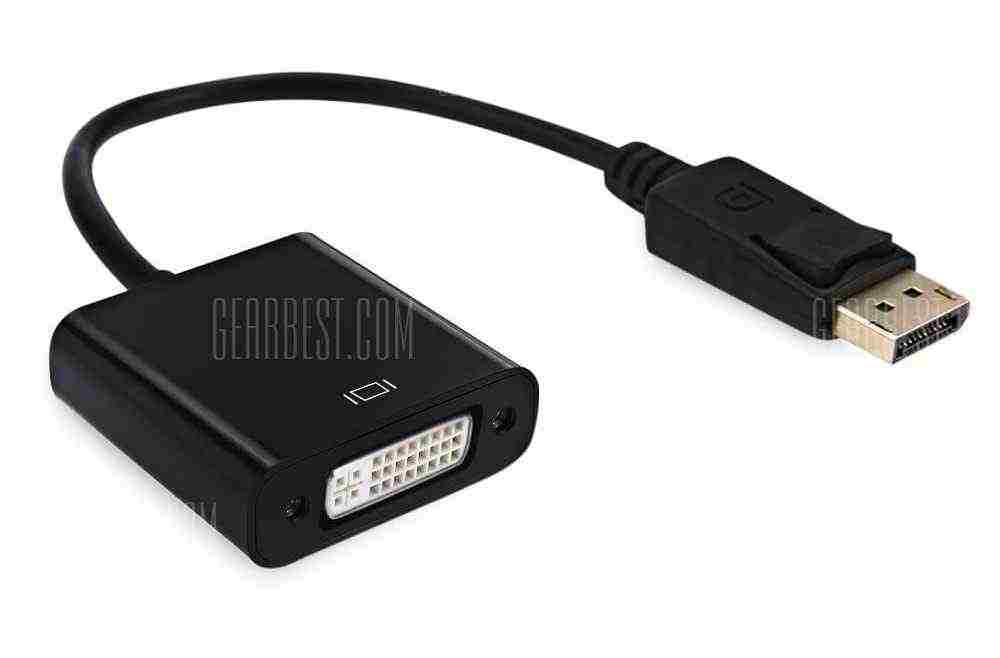 offertehitech-gearbest-1080P DisplayPort Male to DVI-I Female Cable Adapter Converter