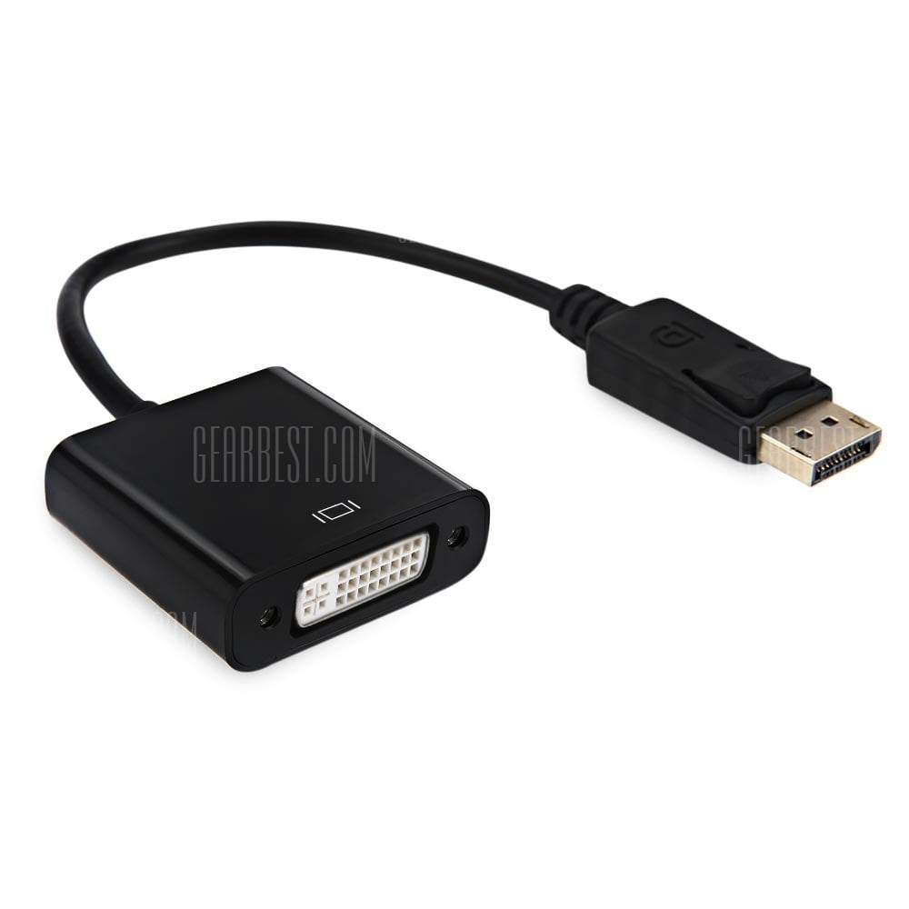 offertehitech-gearbest-1080P DisplayPort Male to DVI-I Female Cable Adapter Converter