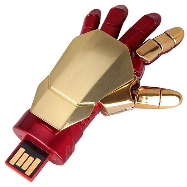 offertehitech-gearbest-16GB Iron Man Robot Flexible Palm Shaped USB Flash Disk