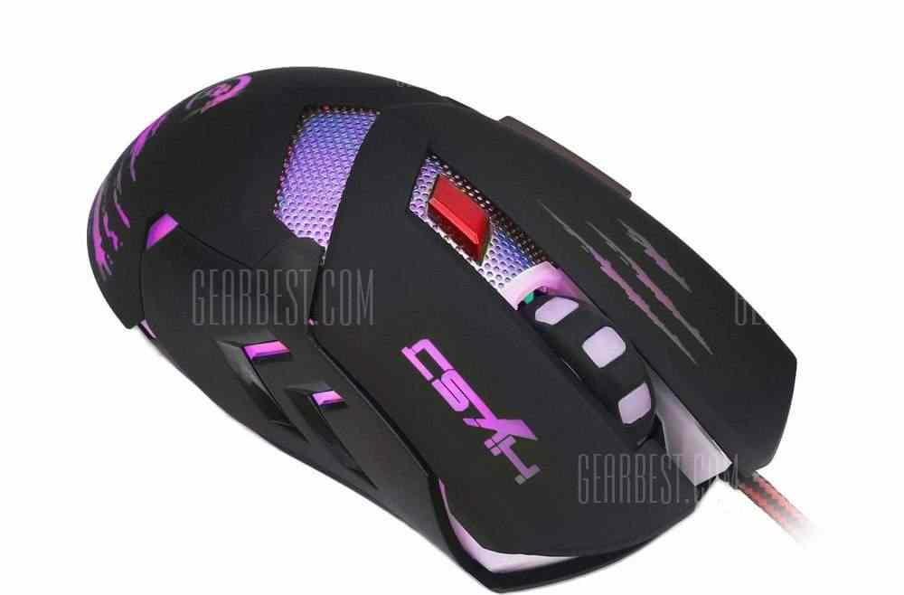 offertehitech-gearbest-HXSJ H400 Wired LED Game Mouse with Six Buttons