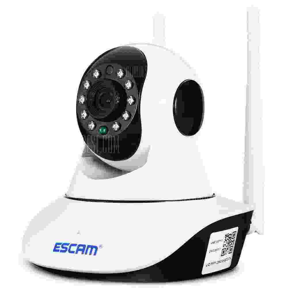offertehitech-ESCAM G02 720P P2P WiFi IP Camera - EU PLUG WHITE
