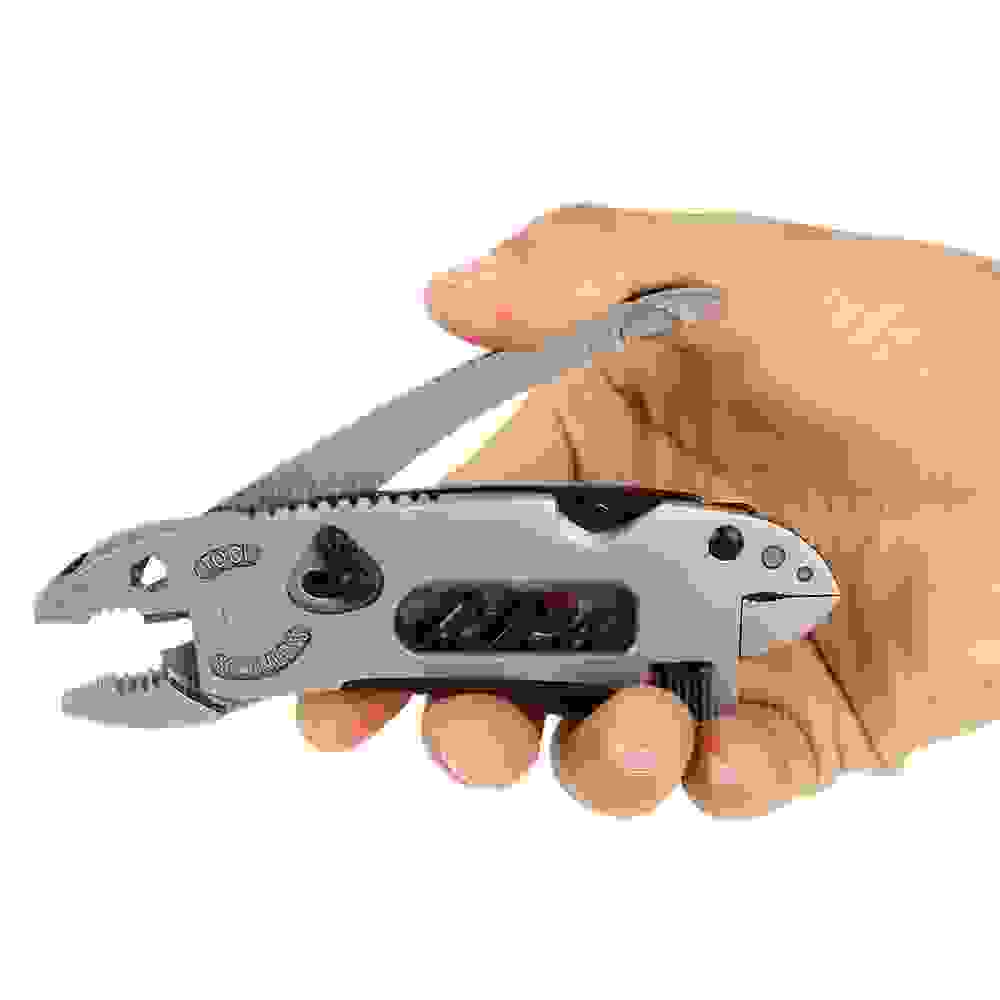 offertehitech-Multi-functional Wrench Jaw Screwdriver Pliers Knife Tool Set - GRAY