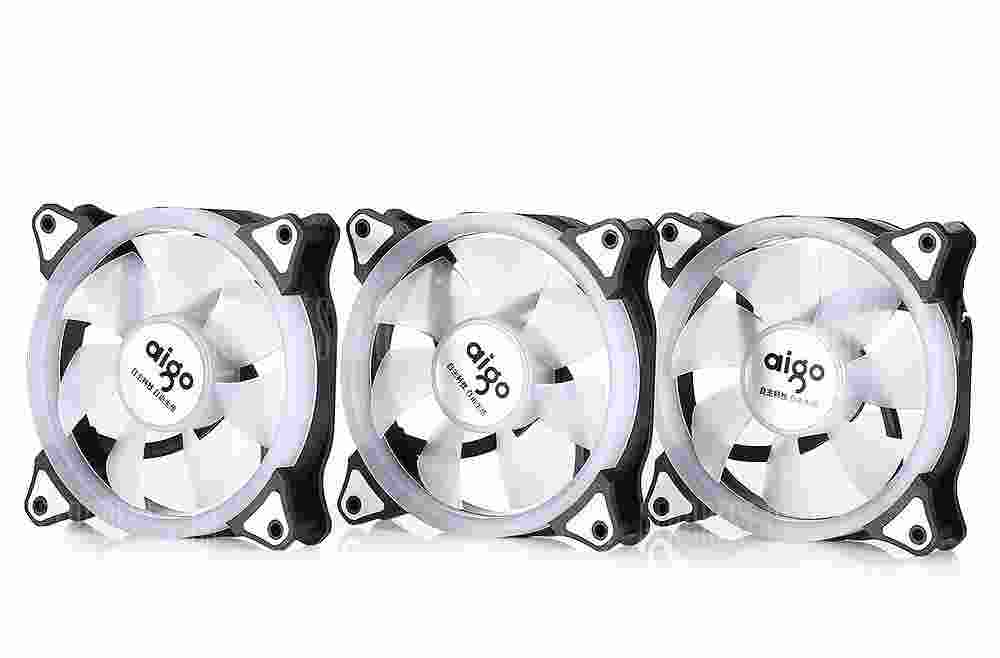 offertehitech-gearbest-Aigo C3 3-pack RGB 120mm Case Cooling Fan with Controller