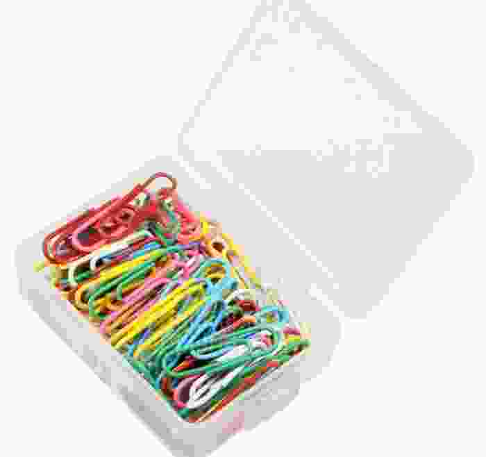 offertehitech-gearbest-Deli 0024 Metal Colorful Paper Clips 100PCS / Box