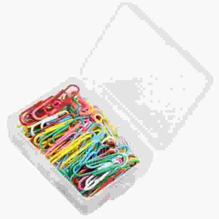 offertehitech-gearbest-Deli 0024 Metal Colorful Paper Clips 100PCS / Box