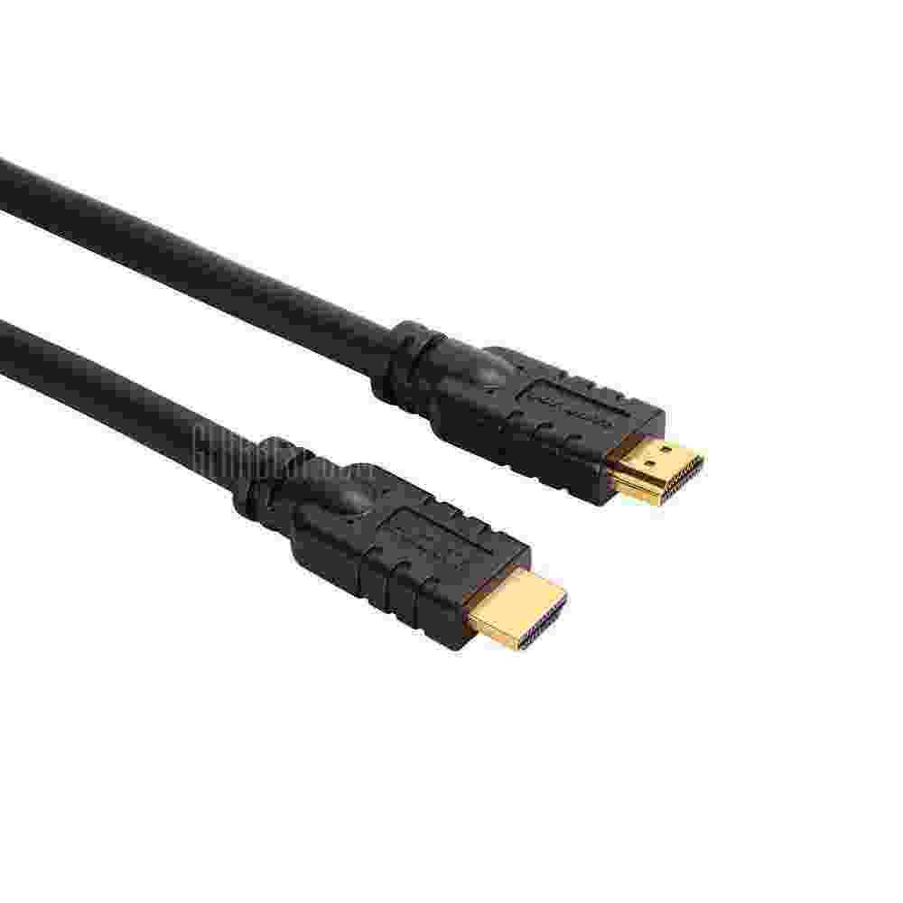 offertehitech-gearbest-Wkae HDMI Cable Golden Plated 2.0 4K for HDTV Hi-speed 21Gbps Black 1M