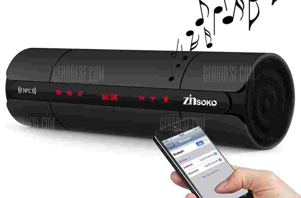 offertehitech-gearbest-Zinsoko KR-8800 NFC Bluetooth Speaker Black